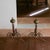 Antique Andirons with Wrought Metal Knobs, Set of 2 For Sale - Image 3 of 9