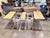 Antique Primitive Pine Farmhouse Extension Table With Concealed Leaves For Sale - Image 4 of 12