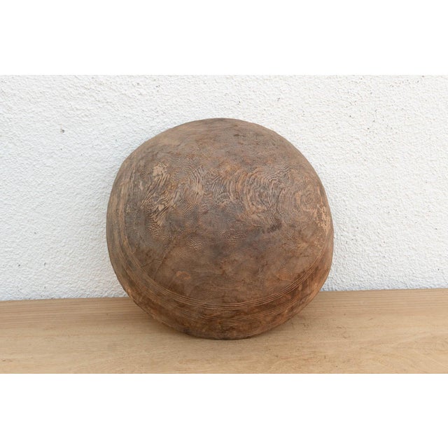 Charred Finish Antique African Bowl For Sale In Los Angeles - Image 6 of 8