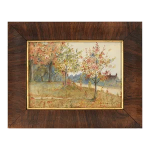 Autumn by the River - Landscape by J. B. Schock