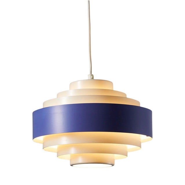 Purple Ultra Aluminum Pendant Light by Jo Hammerborg for Fog & Mørup, 1960s For Sale
