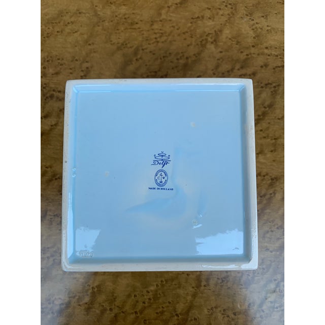 Mid-20th Century Dutch Delft Chinoiserie Porcelain Flower Frog Tulipiere For Sale - Image 9 of 10