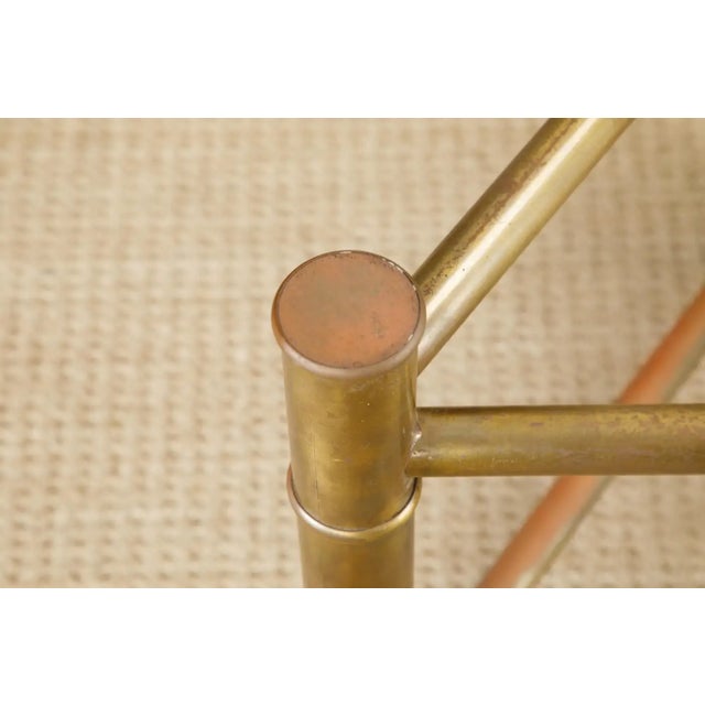 Mastercraft Patinated Brass Faux Bamboo Dining Table / Desk Bases, 1970s For Sale - Image 13 of 16