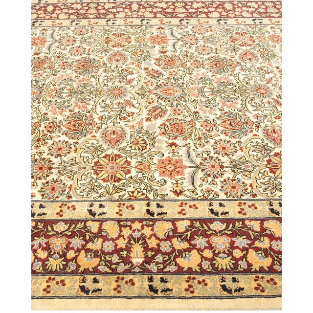 Solo Rugs Mogul, One-of-a-Kind Hand-Knotted Area Rug in Ivory, 4' 7" x 7' 3" For Sale - Image 4 of 8