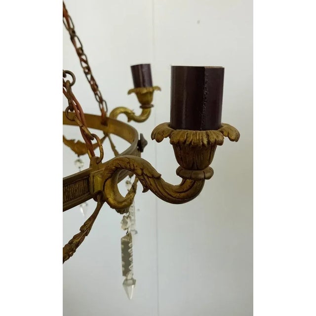 Gold Antique Empire Chandelier / Ceiling Lamp For Sale - Image 8 of 17