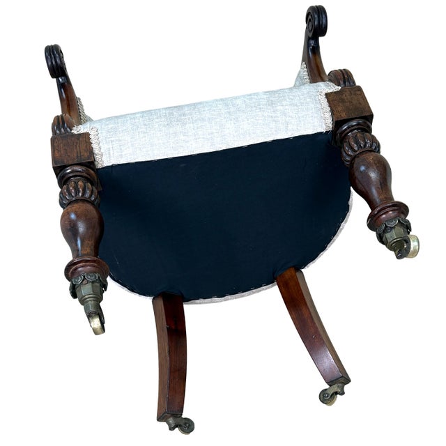19th Century 19th Century English Regency Rosewood Tub Library Armchair For Sale - Image 5 of 15