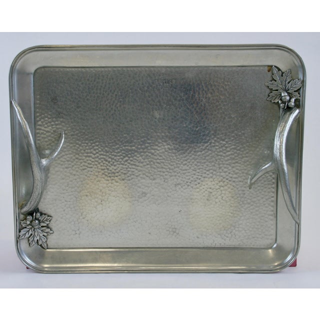Cippola Italian Pewter Tray & Pitcher Set - 2 Pieces For Sale In Palm Springs - Image 6 of 11
