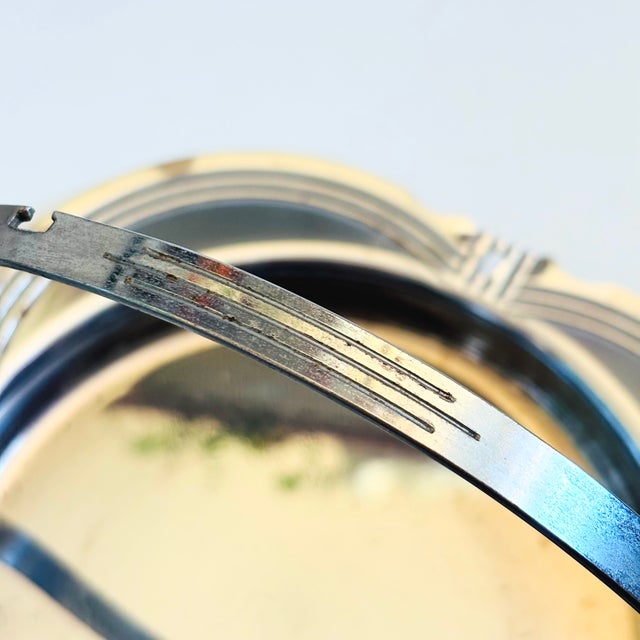 Chrome Art Deco Chrome Tray With Bakelite Accents For Sale - Image 8 of 10