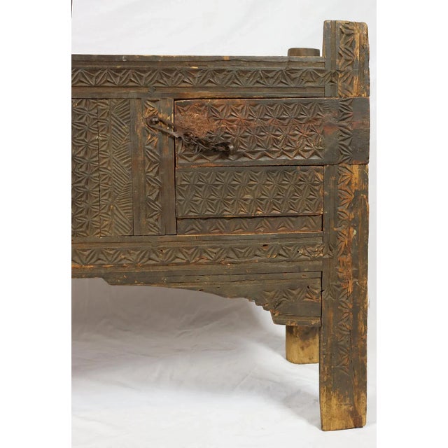 Brown Antique Nomadic Turkmen Yurt Treasure Dowry Chest For Sale - Image 8 of 13