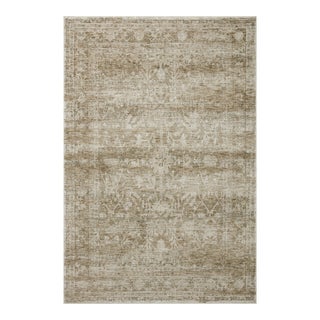 Amber Lewis x Loloi Honora Khaki / Beige 18" x 18" Sample Rug For Sale