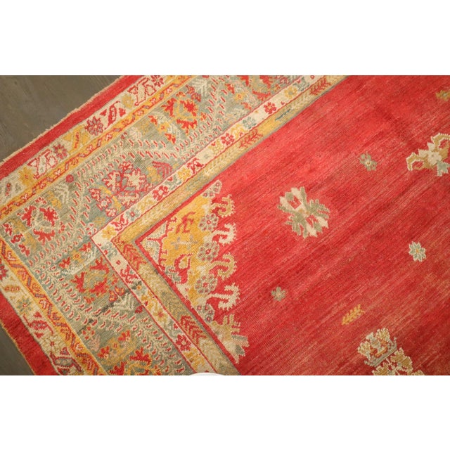 Textile 19th Century Angora Turkish Square Oushak Rug rug no.j4420 For Sale - Image 7 of 7