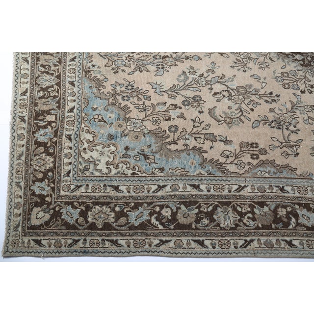 Mid 20th Century Handwoven With Intricate Floral and Geometric Motif - Ideal for Living Rooms Studies or Curated Interiors -9' 10'' X 13' For Sale In Tampa - Image 6 of 13