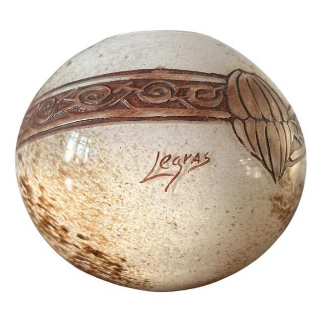 Art Deco Glass Sphere Vase by Legras, 1920s For Sale - Image 11 of 11