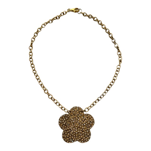 Roni Blonshay Swarovski Crystal Filigree Pendant Necklace For Sale