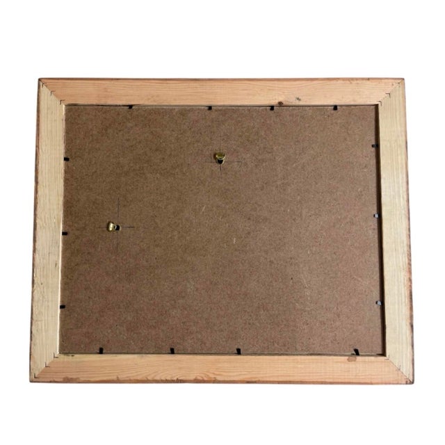 Vintage Sea Turtle Script Art Print in Fluted Wooden Frame For Sale In West Palm - Image 6 of 12