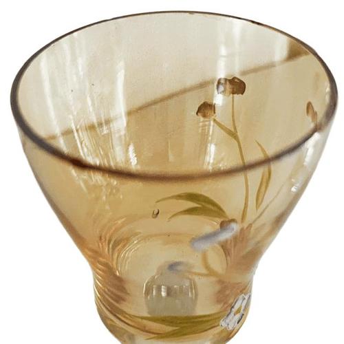 Antique Art Deco Bohemian Amber Glass Decanter Set, 1920s, Set of 7 For Sale - Image 12 of 13