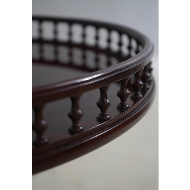 Baker Furniture Company Baker Stately Homes Round Mahogany Lamp Table For Sale - Image 4 of 16