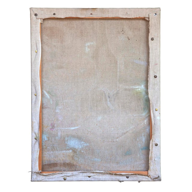 Mid-Century Modern Vintage Oil Painting, Still Life. Unframed For Sale - Image 3 of 9