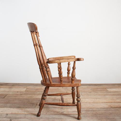 Brown Antique Windsor Kitchen Chair with Spindle Back For Sale - Image 8 of 12