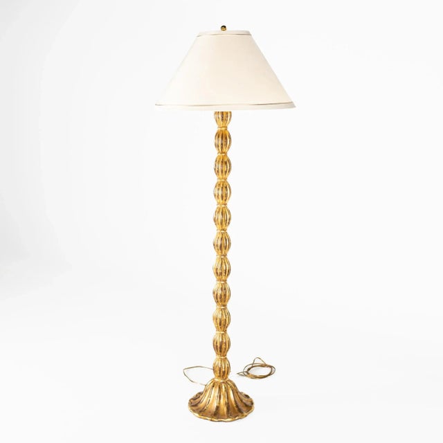 Metal Gold Painted Floor Lamp For Sale - Image 7 of 7