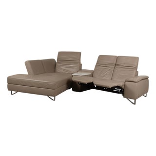 1401 Leather Corner Sofa from Himolla For Sale