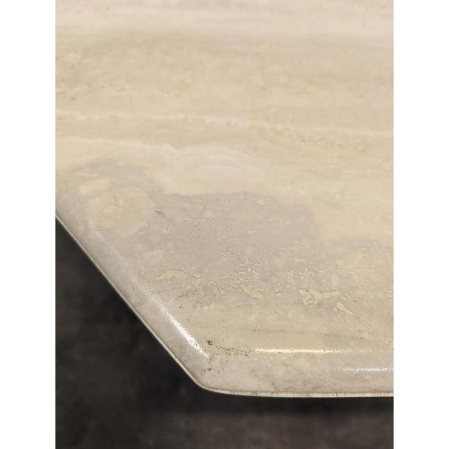 Italian Travertine Coffee Table, 1980s For Sale - Image 4 of 6