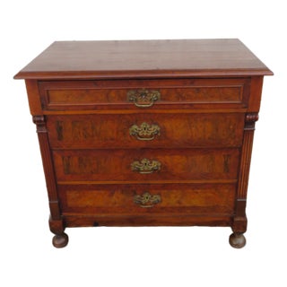 Early 1800s Burlwood Low Dresser 6231 For Sale