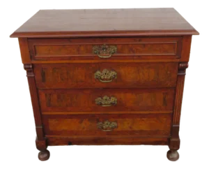 Early 1800s Burlwood Low Dresser 6231