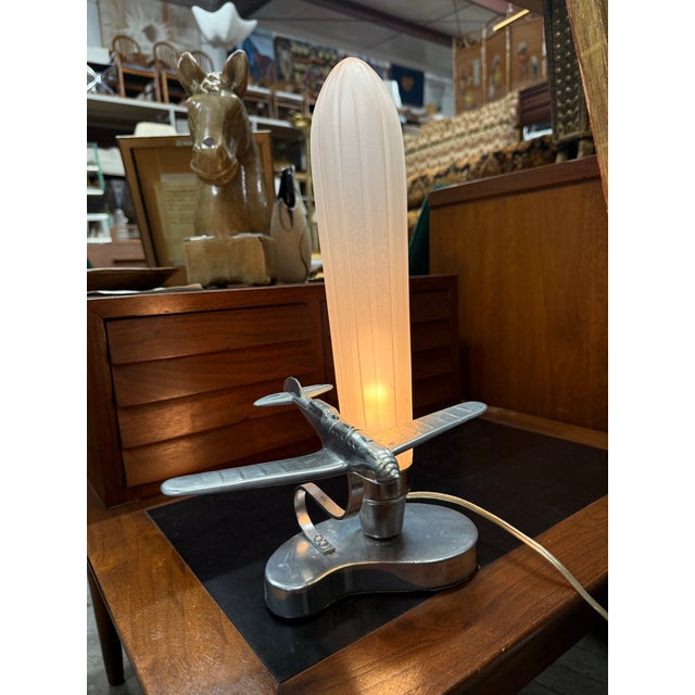 1980s Original Airplane Lamp by the Sarsaparilla Company of Ny For Sale - Image 4 of 12