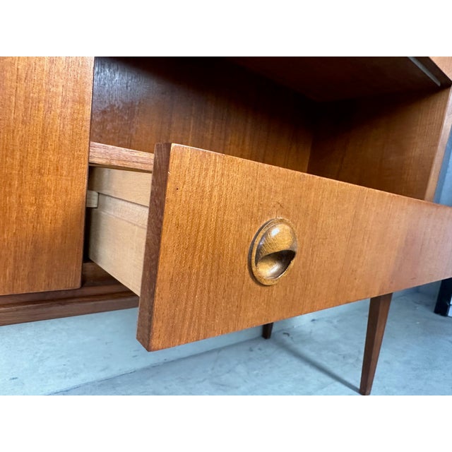 Brown Vintage Highboard in Teak and Bakelite, 1950s For Sale - Image 8 of 17