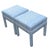 Fermoie Abbey Stripe Parsons Ottomans in Sky Blue- Pair For Sale In Greensboro - Image 6 of 7