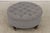 Modern Round Tufted Modern Design Cocktail Ottoman For Sale - Image 3 of 11