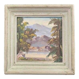 Vintage Ollie McDonald Post-Impressionist Painting in Original Frame For Sale