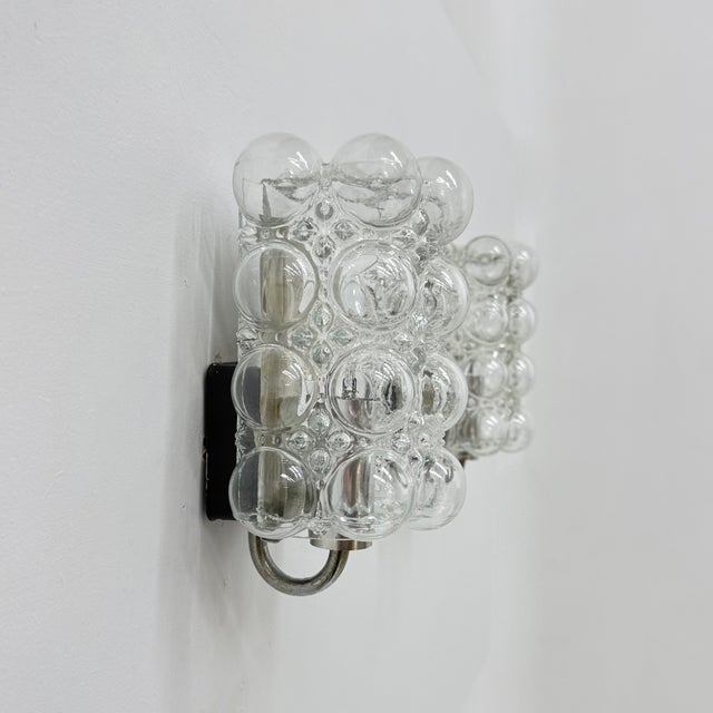 Bubble Glass Wall Lamps by Helena Tynell for Limburg, Germany, 1970s, Set of 2 For Sale - Image 4 of 18