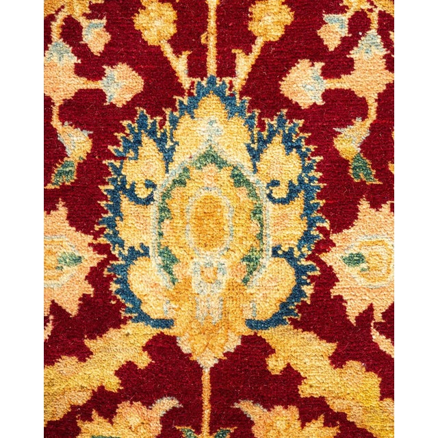 Traditional Mogul, One-of-a-Kind Hand-Knotted Area Rug in Red, 8' 1" x 10' 1" For Sale - Image 3 of 8