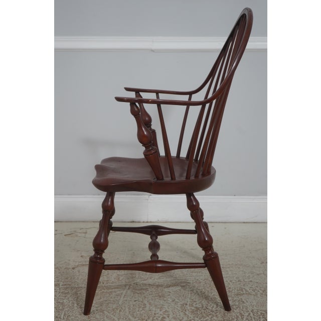 Traditional Dr Dimes Crackle Painted Finish Windsor Armchair For Sale - Image 3 of 18