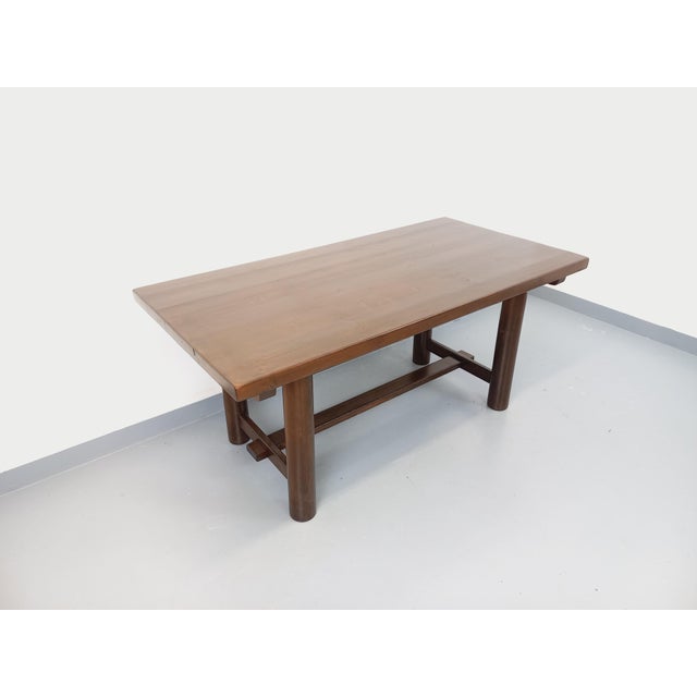 Brutalist Rectangular Dining Table in Dark Pine by Georges Robert, 1950s-1960s For Sale - Image 11 of 18