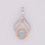 Metal 2.9Ct Aquamarine Pendant With Natural Diamond Accents: Solid 14k Gold, 11x9m For Sale - Image 7 of 7