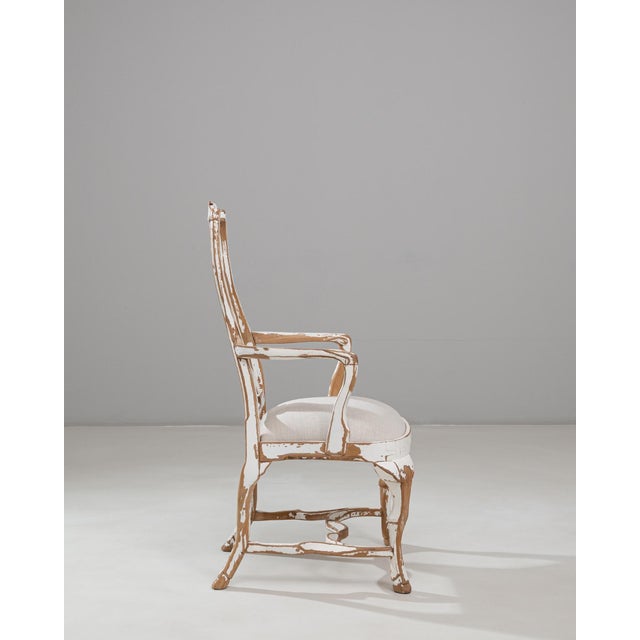20th Century Swedish Rococo Revival Wood Patinated Dining Chair For Sale - Image 17 of 18
