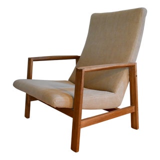 Large Scandinavian Armchair with Teak Frame, 1960s For Sale