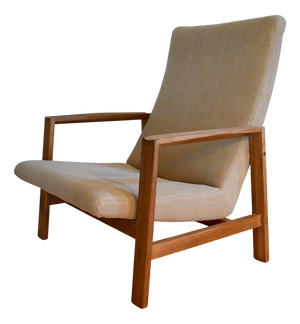 Large Scandinavian Armchair with Teak Frame, 1960s