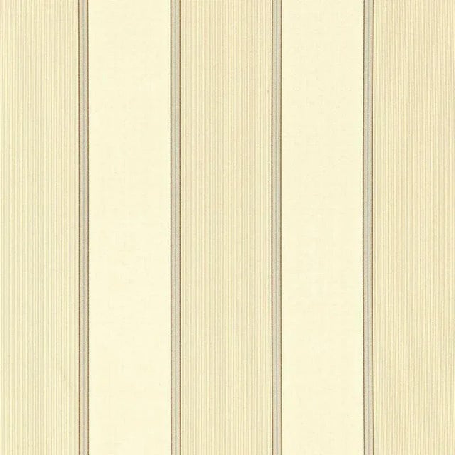 Sample - Schumacher Sophia Silk Stripe Fabric in Champagne For Sale