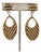 Vintage 1989 Signed Napier Goldtone Hoop Drop Clip Earrings-2 Pieces For Sale