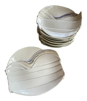 1970s Handmade Carolyn Carroll Dinnerware - 9 Pieces