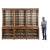 This solid wood bookcase (old teak), with a height of 252 cm, a width of 300 cm and a depth of 45 cm, combines the...