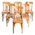 Upright Café Bentwood Dining Chairs from Delaroux, 1950s, Set of 6 For Sale
