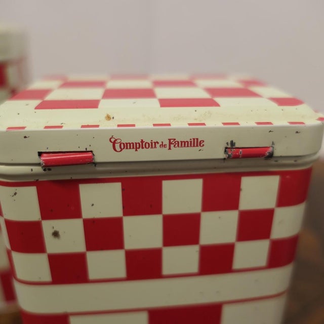 Brown Vintage French Food Canisters, 1950, Set of 5 For Sale - Image 8 of 10