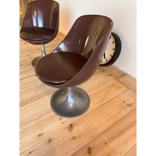 Tulip Swivel Chairs, Italy, 1970s, Set of 2 For Sale - Image 4 of 6