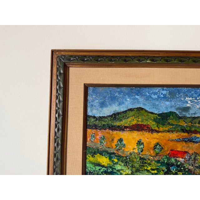 Virginia Morrisson “Spring at the Farm” Impressionist Landscape Oil on Canvas Painting, Framed For Sale In Miami - Image 6 of 12