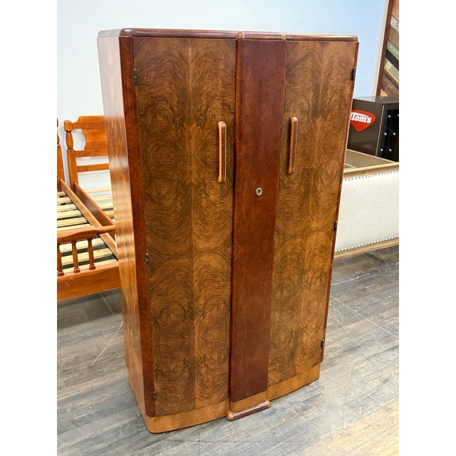 Mid 20th Century Art Deco Hanging Armoire With Drawers For Sale - Image 4 of 12